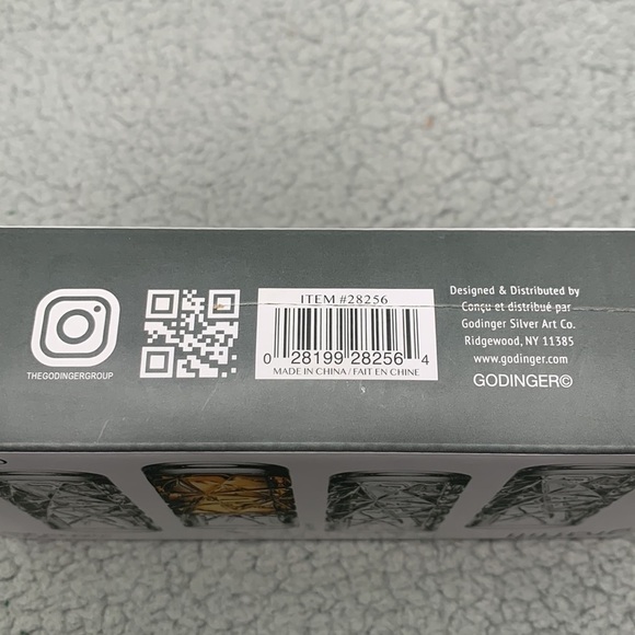 Godinger Graffiti Set of Four Crystal Shot Glasses - Clear, 2oz NIB - Picture 3 of 6